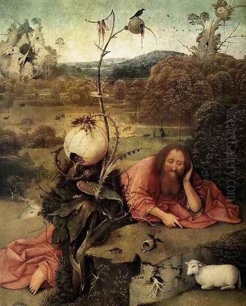 St John the Baptist in the Wilderness Oil Painting by Hieronymous Bosch