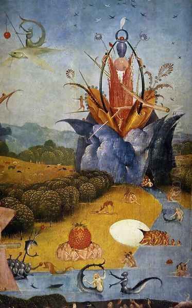 Triptych of Garden of Earthly Delights (detail 1) c. 1500 Oil Painting by Hieronymous Bosch