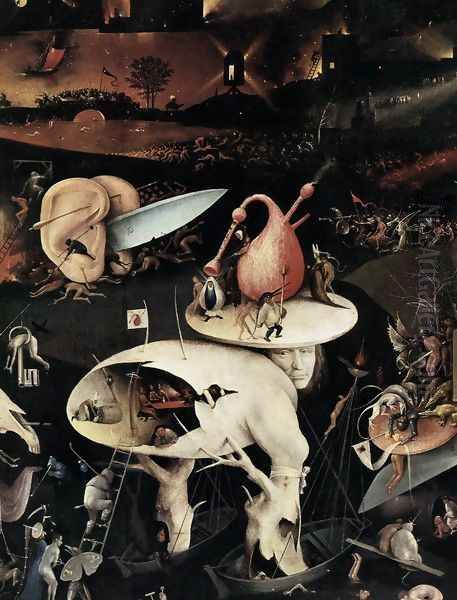 Triptych of Garden of Earthly Delights (right wing) (detail 2) c. 1500 Oil Painting by Hieronymous Bosch