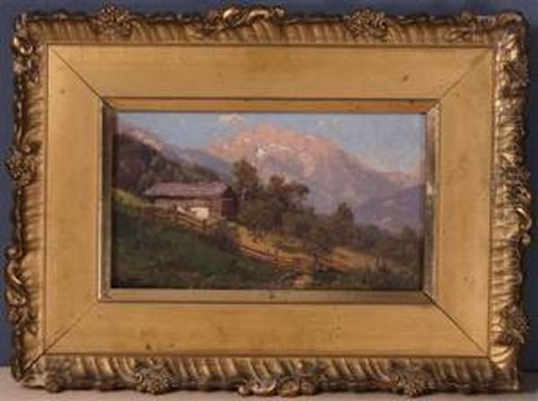 Blick Auf Den Hochkalter Oil Painting by Adalbert Waagen