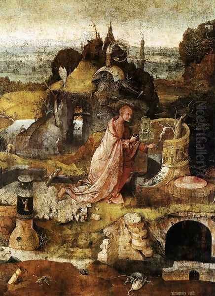 Hermit Saints Triptych (central panel) Oil Painting by Hieronymous Bosch