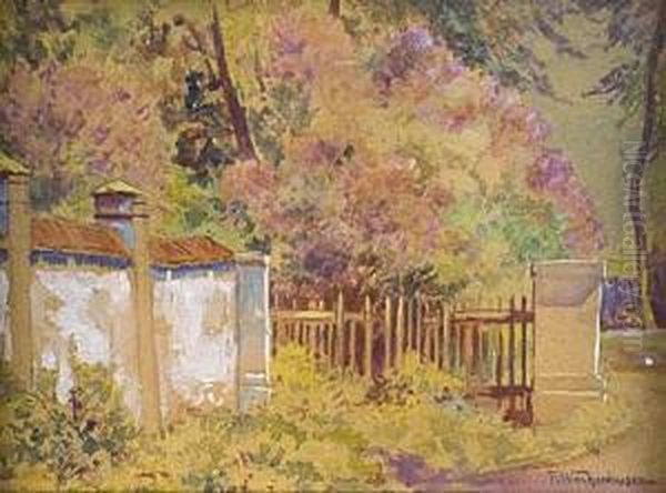 Gartenportal Oil Painting by Friedrich Wachenhusen