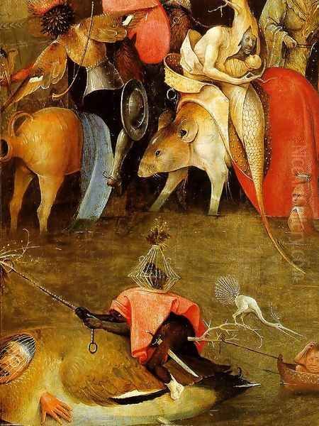 Temptation of St. Anthony, detail of the central panel Oil Painting by Hieronymous Bosch