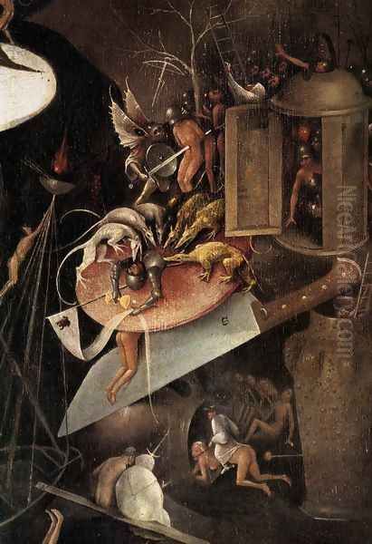 Triptych of Garden of Earthly Delights (right wing) (detail 5) c. 1500 Oil Painting by Hieronymous Bosch