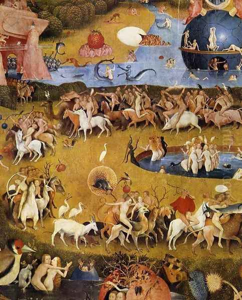 Triptych of Garden of Earthly Delights (detail 3) c. 1500 Oil Painting by Hieronymous Bosch