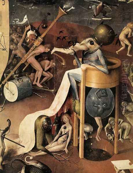 Triptych of Garden of Earthly Delights (right wing) (detail 8) c. 1500 Oil Painting by Hieronymous Bosch