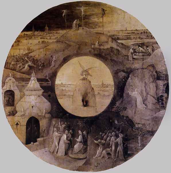 St John the Evangelist on Patmos (reverse) Oil Painting by Hieronymous Bosch