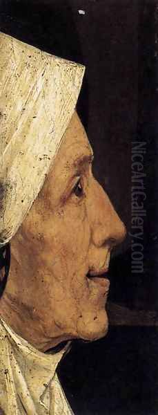 Head of a Woman (fragment) Oil Painting by Hieronymous Bosch