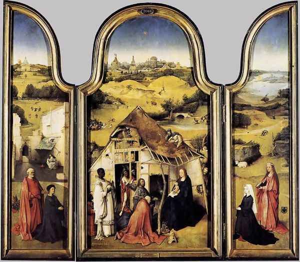 Triptych of the Adoration of the Magi 1510 Oil Painting by Hieronymous Bosch