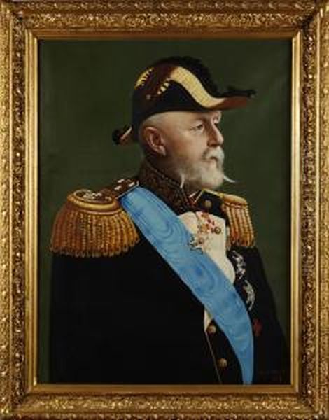 Portrattav Oscar Ii Oil Painting by Carl Gabriel Wadell