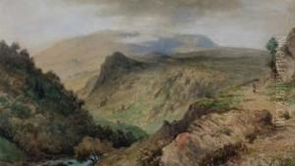 Welsh Mountain Oil Painting by B.B. Wadham