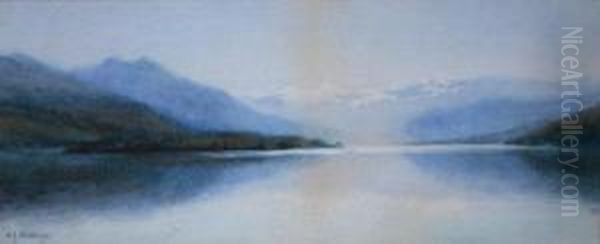 Long Island, Lake Wakatipu, New Zealand Oil Painting by William Joseph Wadham