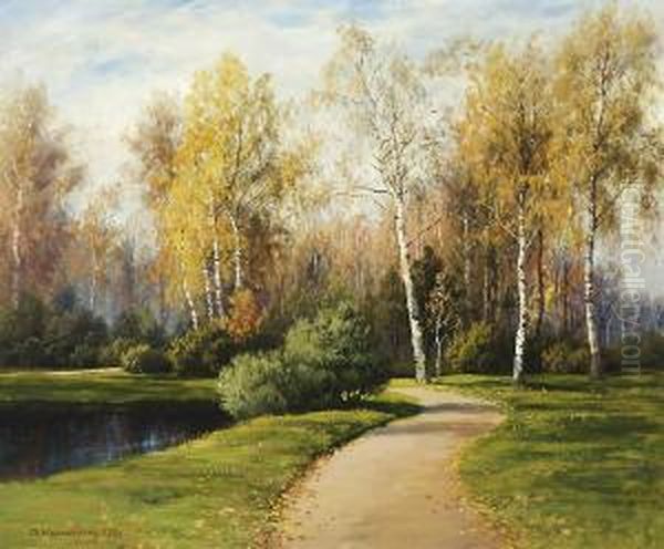 Kaisaniemen Puisto Oil Painting by Torsten Waenerberg