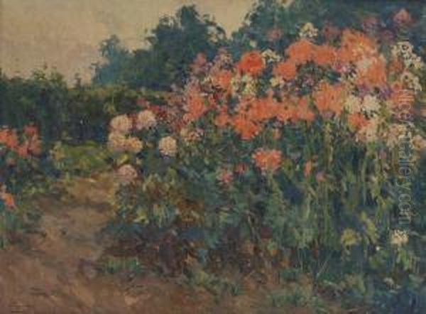 Jardin Fleuri Oil Painting by Victor Wagemaekers