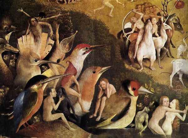 Triptych of Garden of Earthly Delights (detail 6) c. 1500 Oil Painting by Hieronymous Bosch