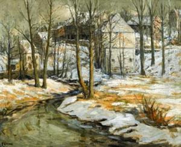 The Creek - Addingham Oil Painting by Frederick R. Wagner