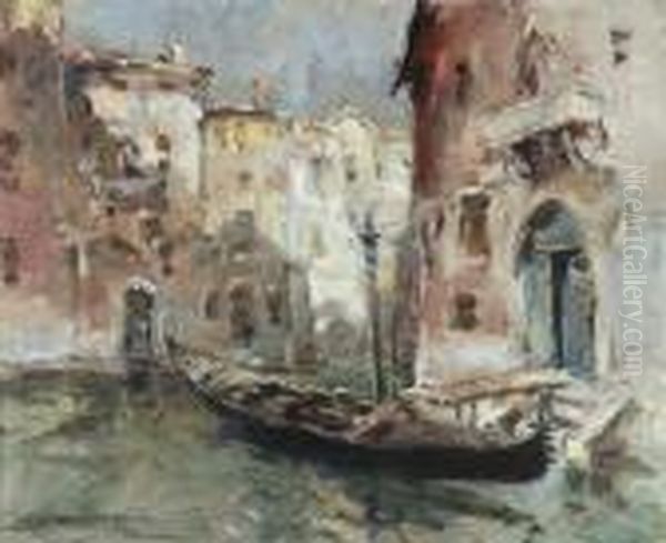 Venice Oil Painting by Fritz Wagner