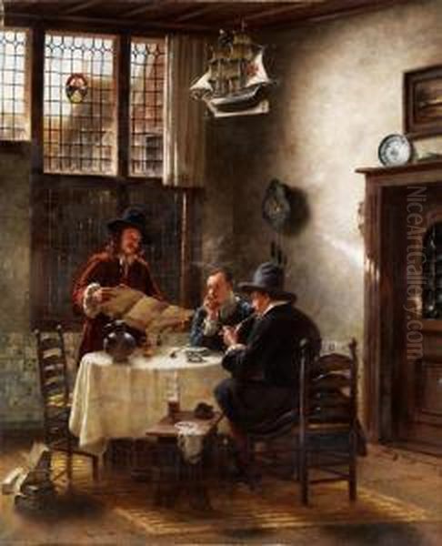 Die Verlesung Einer Urkunde Oil Painting by Fritz Wagner