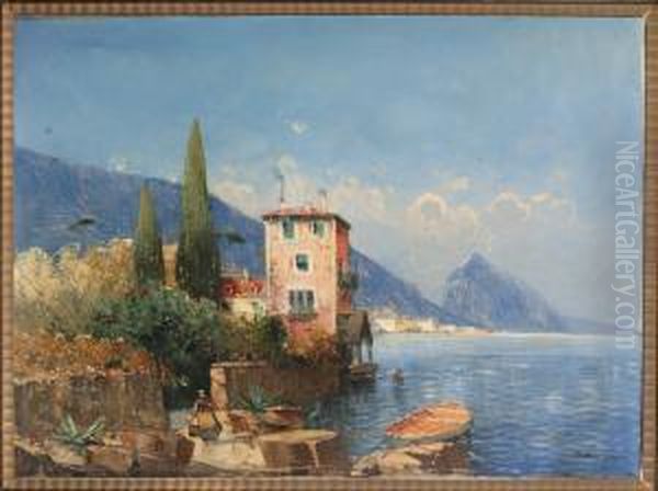 Lago Maggiore Oil Painting by Hans Wagner