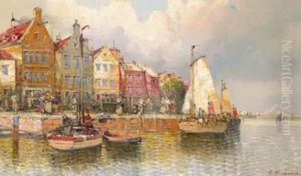 Amszterdam Oil Painting by Hans Johann Wagner