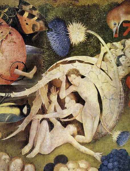 Triptych of Garden of Earthly Delights (detail 10) c. 1500 Oil Painting by Hieronymous Bosch