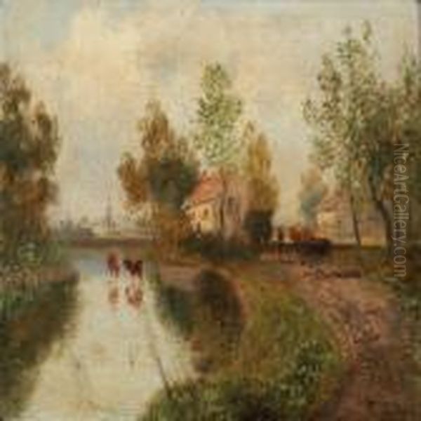 Partie Bei Lindenburg Oil Painting by Carl Wagner