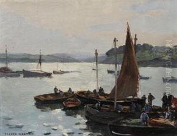 Marins Devant Les Plomarc'h Oil Painting by Pierre Wagner