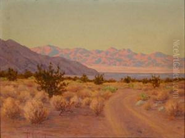 California Desert Scene Oil Painting by Harry B. Wagoner