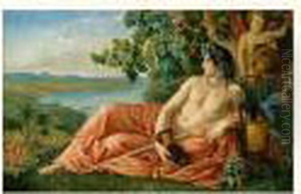 Dionysos Dans L'ile De Naxos Oil Painting by Jacques-Clement Wagrez