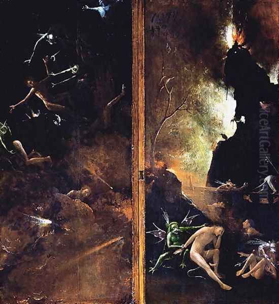 The Falling of the Damned into Hell Oil Painting by Hieronymous Bosch