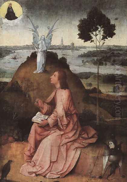 St. John on Patmos Oil Painting by Hieronymous Bosch