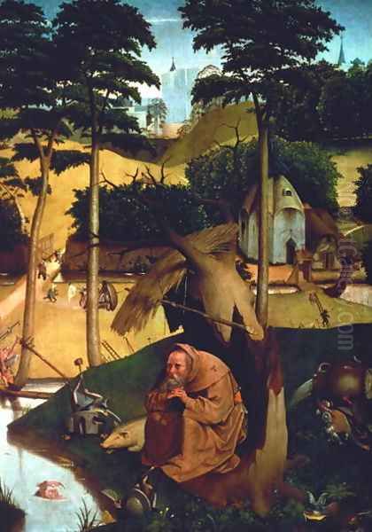 Temptation of St. Anthony 1490 Oil Painting by Hieronymous Bosch