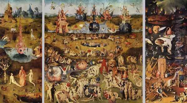 Triptych of Garden of Earthly Delights Oil Painting by Hieronymous Bosch