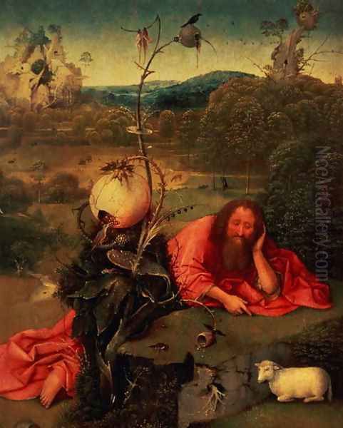 St. John the Baptist in Meditation Oil Painting by Hieronymous Bosch