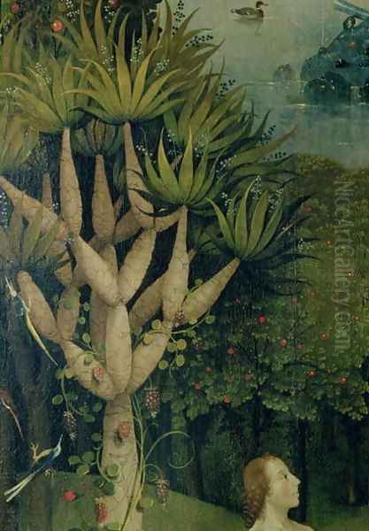 The Tree of the Knowledge of Good and Evil, detail from the right panel of The Garden of Earthly Delights, c.1500 Oil Painting by Hieronymous Bosch