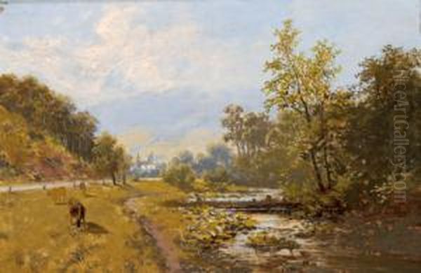 Helenenthal Bei Baden Oil Painting by Carl Wahler