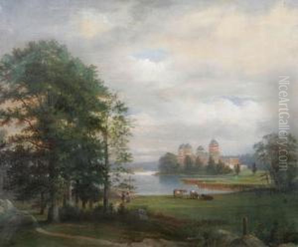 Gripsholms Slott Oil Painting by Ernfried Wahlquist