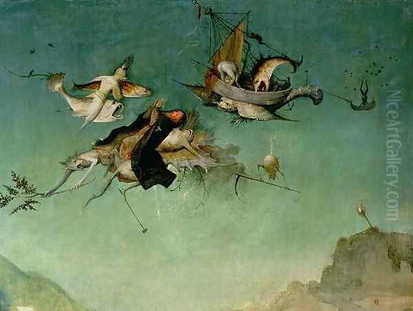 Temptation of St.Anthony (detail of left hand panel) Oil Painting by Hieronymous Bosch