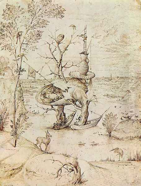 The Man-Tree Oil Painting by Hieronymous Bosch