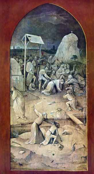 Triptych of Temptation of St Anthony (outer left wing) Oil Painting by Hieronymous Bosch