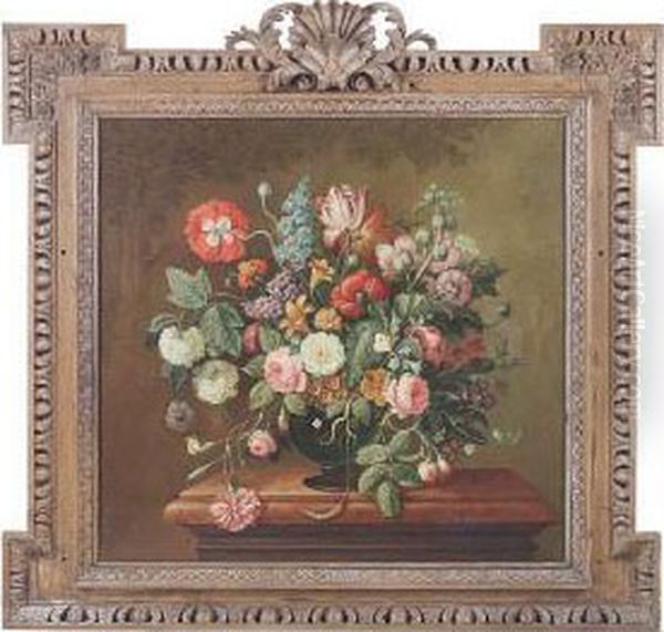 A Summer Bouquet Oil Painting by John Wainwright