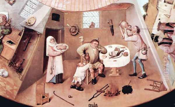 The Seven Deadly Sins (detail 3) Oil Painting by Hieronymous Bosch