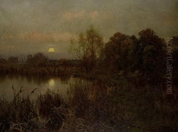 The Rising Moon Oil Painting by Edward Wilkins Waite