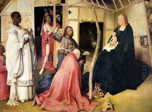 Adoration of the Magi (detail) Oil Painting by Hieronymous Bosch