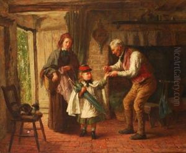 Off To Market Oil Painting by James Clarke Waite