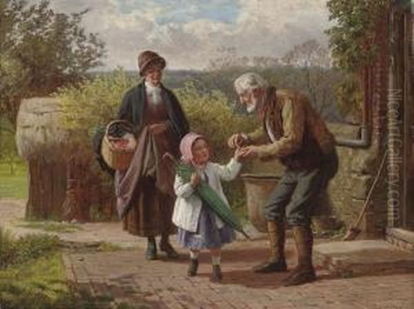 Off To Market Oil Painting by James Clarke Waite