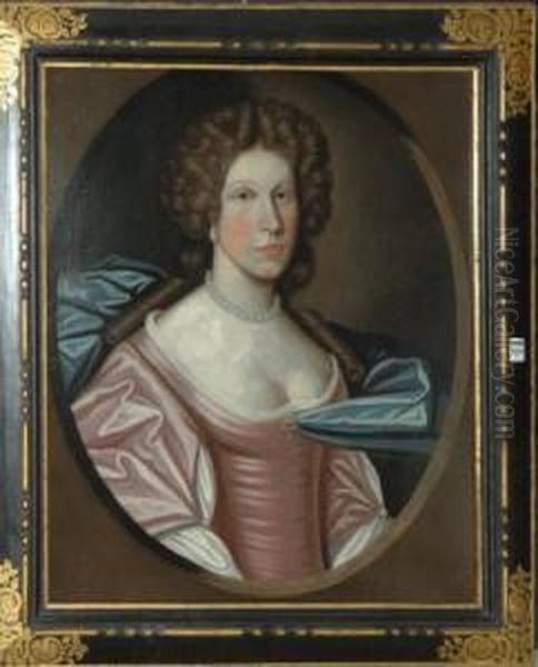 Portrait Of A Lady, Bust Type Oil Painting by Richard Waitt