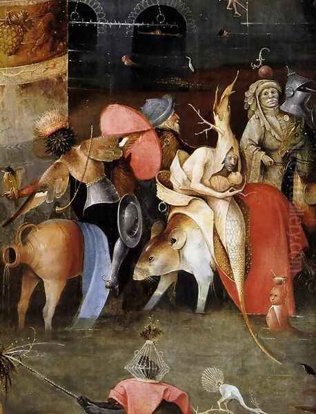 Triptych of Temptation of St Anthony (detail) 3 Oil Painting by Hieronymous Bosch