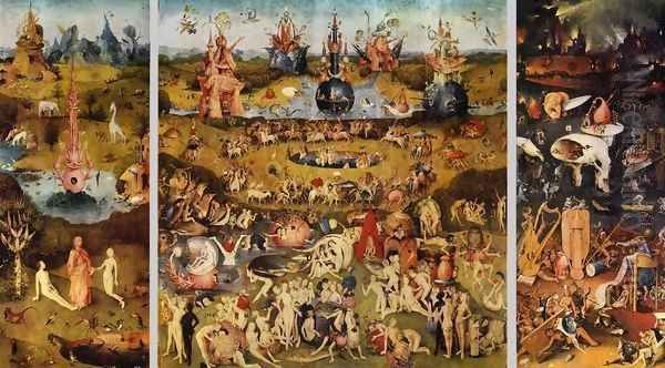 Triptych of Garden of Earthly Delights 2 Oil Painting by Hieronymous Bosch