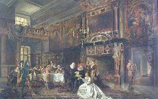 After The Banquet Oil Painting by John Cheltenham Wake